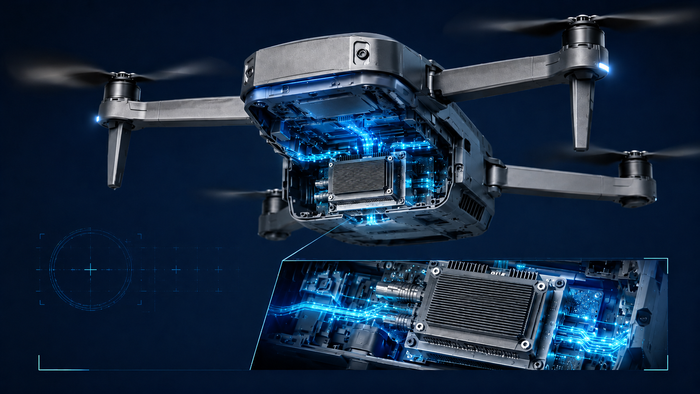 Edge AI compute payload integrated into a drone airframe